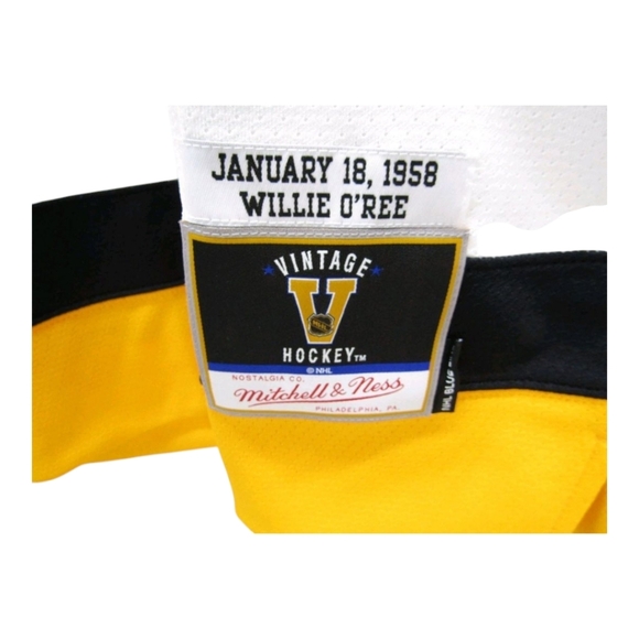 Mitchell & Ness MENS NHL BOSTON BRUINS 1958 WILLIE O'REE HOCKEY SHIRT NWT - Picture 5 of 9